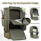 Large Fishing Backpack with Cooler for 3 Tackle boxes Fish Bag with Rod Holders Fishing Gear and Equipment for camping hiking