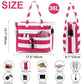 Waterproof Beach Tote Pool Bags for Women Ladies Extra Large Carry On Bag With Wet Compartment for Weekender Travel