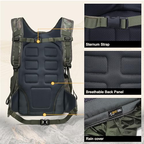 40L Camo Hunting Backpack for Bow Rifle Gun