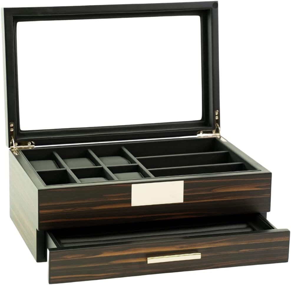 Luxury Watch, Sunglasses and Jeweler Display Case and Organizer (Emerald Love)