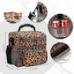 Double Layer Cooler Insulated Lunch Bag Adult Lunch Box Large Tote Bag for Men (Leopard)