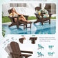 Folding Adjustable Adirondack Chair with Footrest