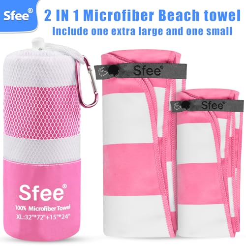 2 in 1 Microfiber Oversized Beach Towel