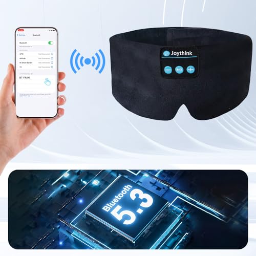 Sleep Headphones Sleep Mask Kids Children Wireless Music Eye Mask Sleeping Headphones Headband for Side Sleepers Silk Sleep Mask with Wireless Headphones Ultra
