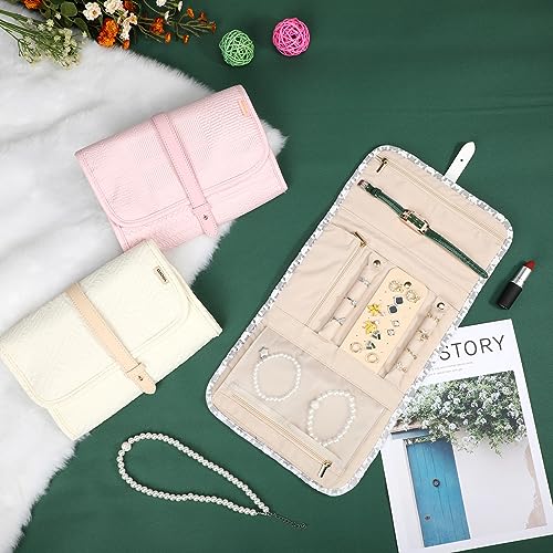 Large Travel Jewelry Organizer Roll for Women