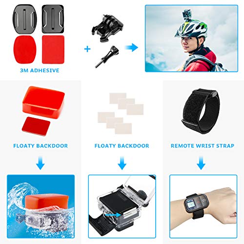 Action Camera Accessory Kit for GoPro Hero Black Silver 13 12 11 10 9 8 7 6 5 4 Session Max Akaso Xiaomi Accessories Tripod Head Chest Bike Mount Carrying Case