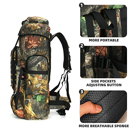 70L Camping Hiking Backpack Tactical Military Backpack Molle Rucksack for Outdoor