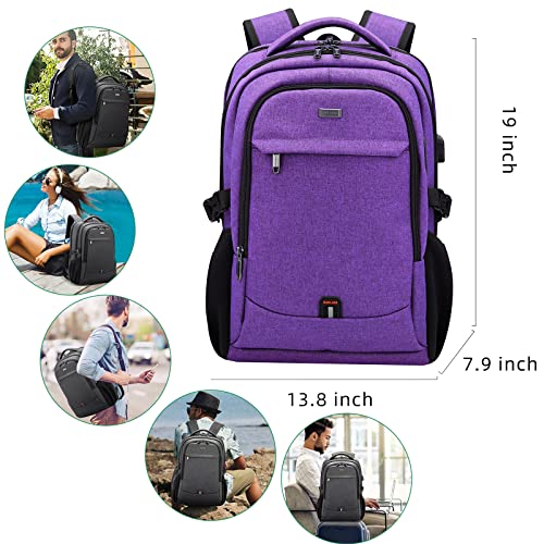 17 Inch Laptop Backpack for Travel Water Resistant College Backpack for Women Laptop Bag with USB Charging Port Work Backpack
