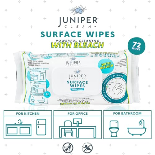 6 Pack Surface Cleaning Wipes with Bleach (432 Count)