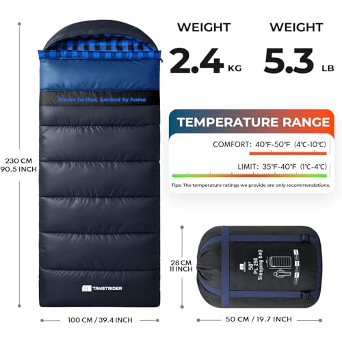 Cotton Flannel XXL Sleeping Bags for Adults Big and Tall