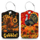 2 Pack Pumpkin and Sunflower Luggage Tags for Suitcases Autumn Turkey Leather Luggage Tags Privacy Cover ID Label with Stainless Steel Loop and Address Card for Women Men Travel Bag Backpack (2 Count)