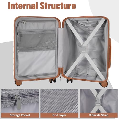3 Piece Hardshell Travel Luggage Set (3 Count)