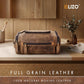 Real Leather Toiletry Bag for Men