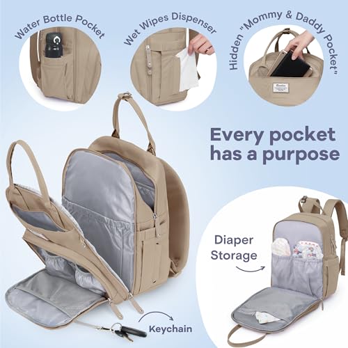 Baby Diaper Bag Backpack with Changing Pad