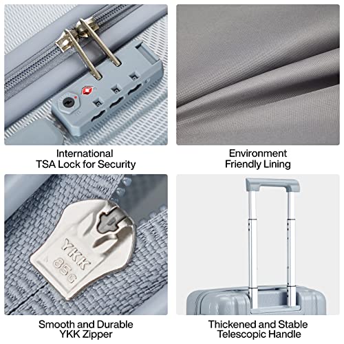 24 Inch Luggage Suitcases With Spinner Wheels Lightweight PC Hard Shell Rolling Suitcase With Travel Lock