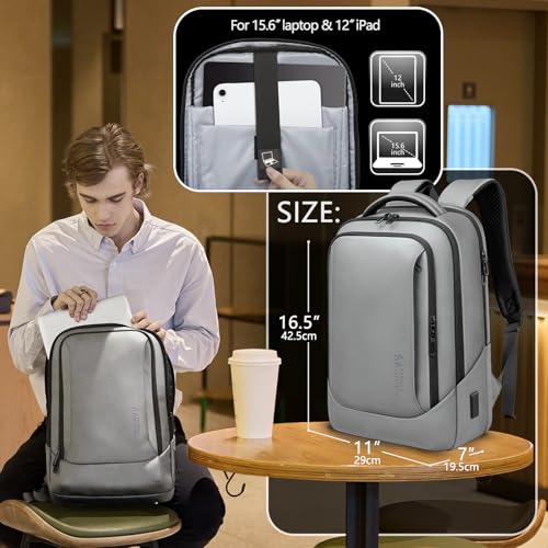 Laptop Backpack for Men for 15.6 Inch Computer Bag with USB A&C Charger