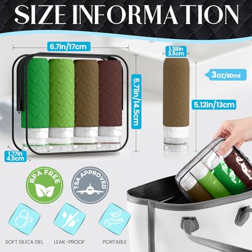 Travel Bottles for Toiletries (4 Count)