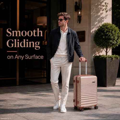 Carry On Luggage 22x14x9 Airline Approved Suitcase with Wheels