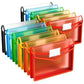 12 Pack Plastic Expanding File Folder (12 Count)