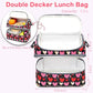 Double Decker Cooler Insulated Lunch Bag Large Tote for Boys