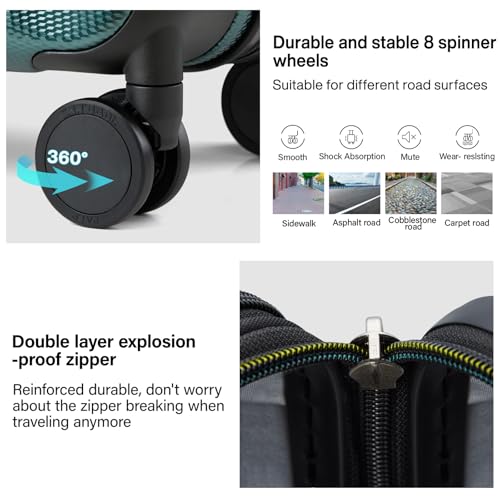 29 Inch Expandable Large Checked Luggage with 8 Spinner Wheels