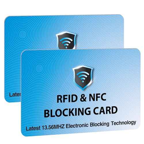 2 Pack RFID Blocking Card for Credit Debit ID Card (2 Count)