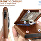 Men Airtag Leather Wallet Metal Case Money Clip