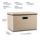 Large Collapsible Storage Bins with Lids [3 (3 Count)