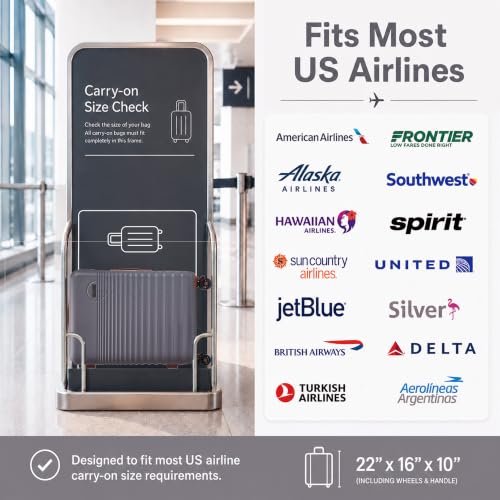 Carry On Luggage 22x14x9 Airline Approved Suitcase with Wheels