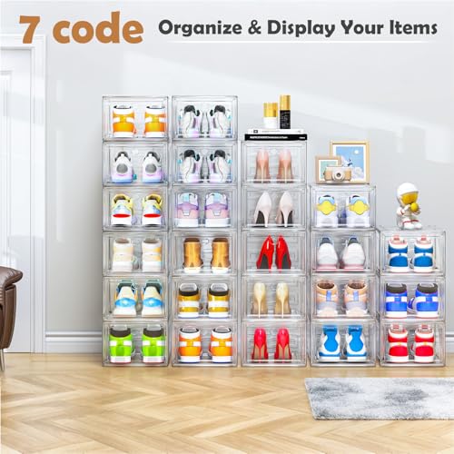Large Thick Clear Shoe Organizer (9 Count)