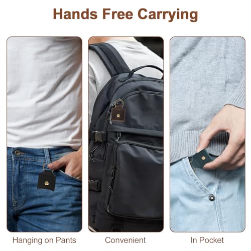 Genuine Leather SD Card Holder Keychain
