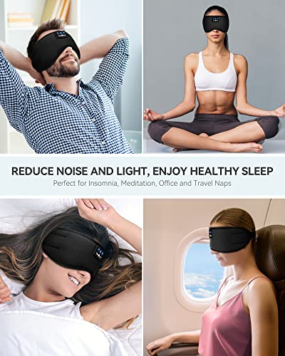 Sleep Headphones Bluetooth 5.4 Sleep Mask with HD Sound