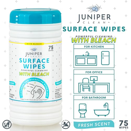 4 Pack Surface Cleaning Wipes with Bleach (300 Count)