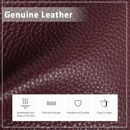 Genuine Leather Crossbody Bags for Women Travel Wallet Purse Burgundy