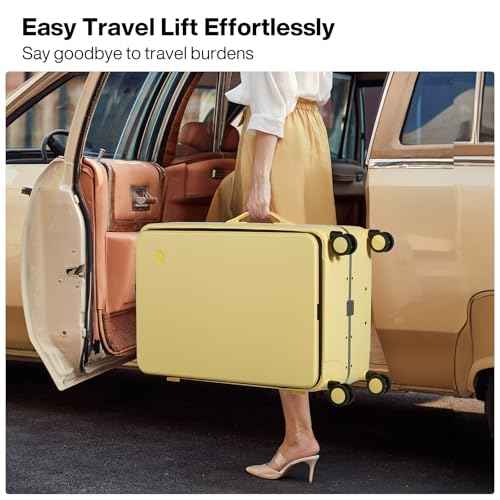26 Inch Large Checked Luggage PC Hard Shell Suitcase Top Opening Aluminum Frame Travel Suitcases with Wheels