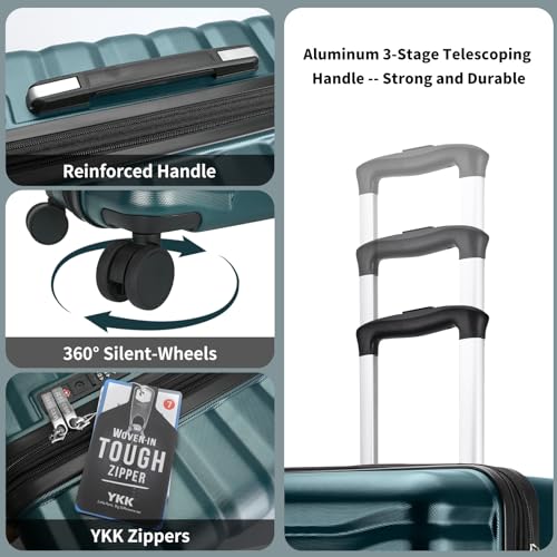 3 Piece Hardshell Travel Luggage Set (3 Count)