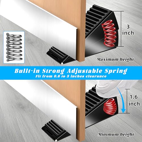 Large Door Stopper Premium Spring Adjustable Rubber Wedge