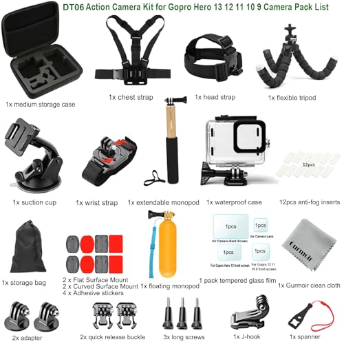 Accessory Pack for Go Pro 13 12 11 10 9 Hero