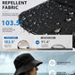 Water Resistant UPF 50+ Sun Bucket Hat Packable Brimmed for Women Men Black
