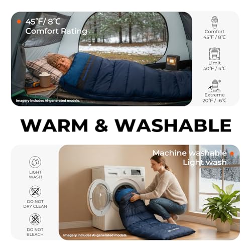 Cotton Flannel XXL Cold Weather Sleeping Bags for Adults Big and Tall