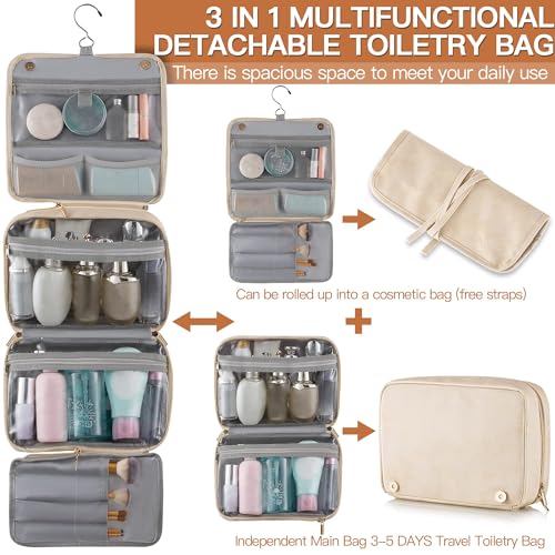 Hanging Travel Toiletry Bag for Women Vegan Leather