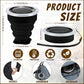 12 Pcs Silicone Collapsible Cup with Lid (12 Count)
