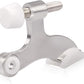 HOMOTEK 12 Pack Hinge Pin Satin Nickel Door Stopper,Adjustable Deluxe Heavy Duty Door Stopper 2-1/2"x1-3/4,with White Rubber Bumper Tips…
