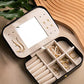 Travel Jewelry Organizer Boxes for Women Small Portable Necklace Earrings Bracelet Rings Travel Case Best Friend Birthday Gifts for Women Trendy