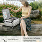 24 Inch Top Opening Checked Luggage with Cup Holder and USB Ports
