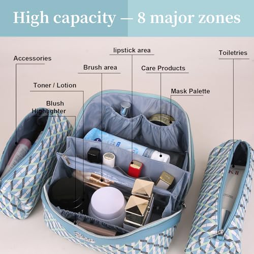 Travel Makeup Bags for Women (3 Count)