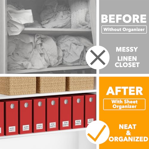 8 Pack Bed Sheet Organizers and Storage (8 Count)