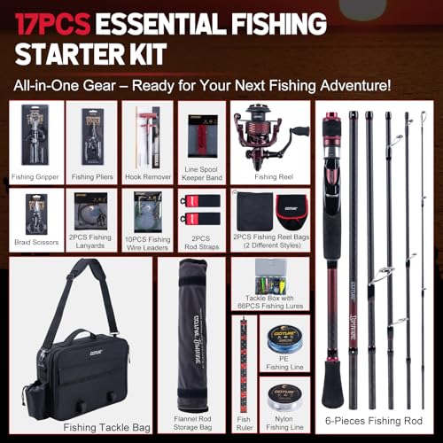 Travel Fishing Rod and Reel Combo