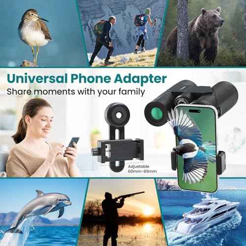15X45 Professional HD Binoculars for Adults High Powered with Phone Adapter