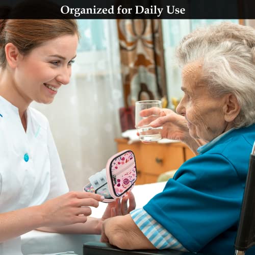 Weekly Travel Pill Organizer Pill Case for Purse with Removable 7 Day Pill Box